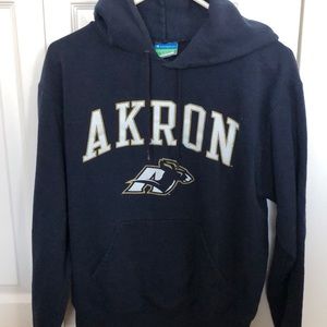 Navy blue university of Akron hoodie